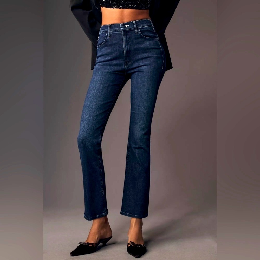 💥MOTHER The Hustler High-Rise Ankle Jeans in a Clean Sweep
